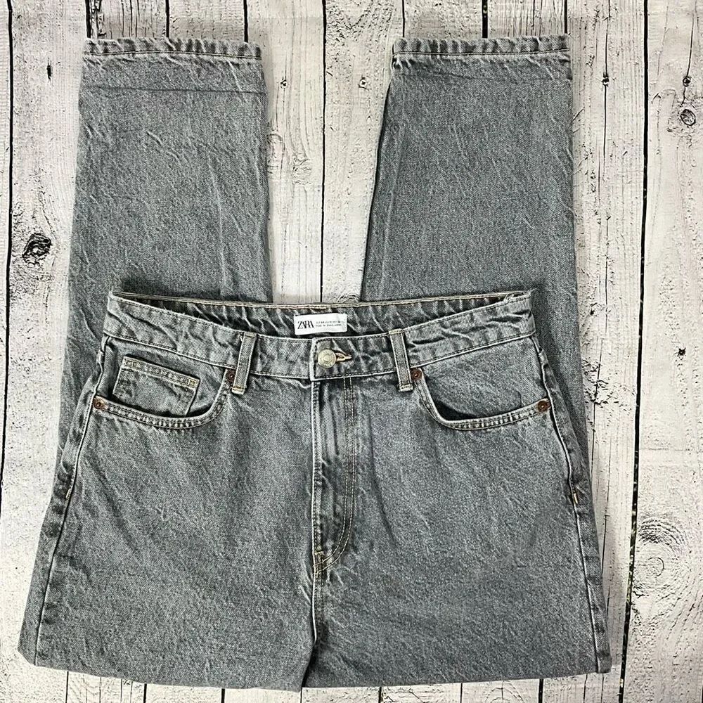 ZARA Gray Tapered Leg Jeans
